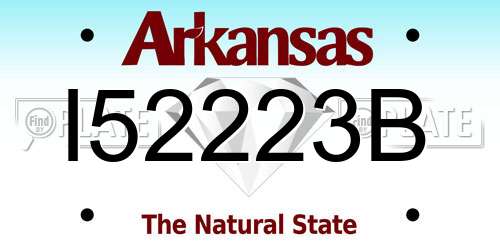 I52223B Arkansas License Plate