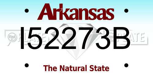 I52273B Arkansas License Plate