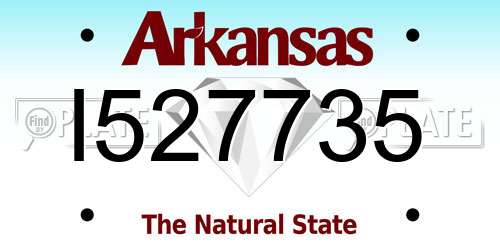 I527735 Arkansas License Plate