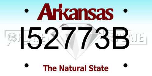 I52773B Arkansas License Plate