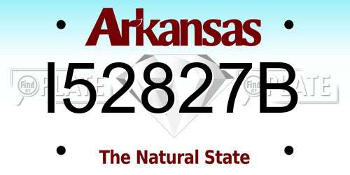 I52827B Arkansas License Plate