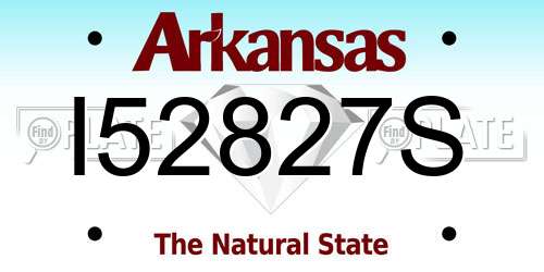 I52827S Arkansas License Plate