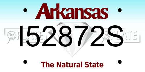 I52872S Arkansas License Plate