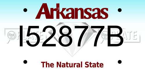 I52877B Arkansas License Plate