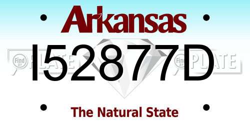 I52877D Arkansas License Plate