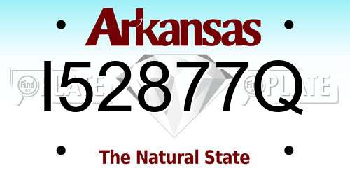 I52877Q Arkansas License Plate