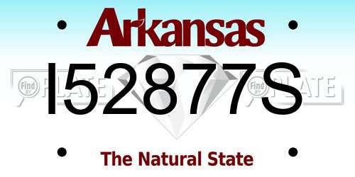 I52877S Arkansas License Plate