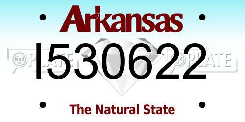 I530622 Arkansas License Plate
