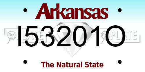 I53201O Arkansas License Plate