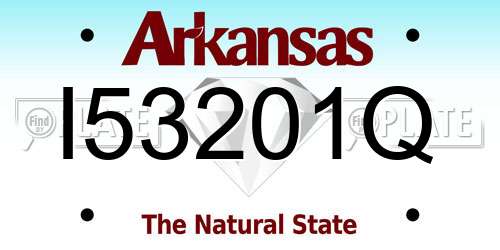 I53201Q Arkansas License Plate