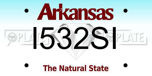 I532SI Arkansas License Plate