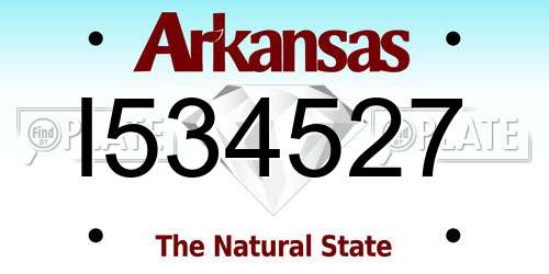 I534527 Arkansas License Plate