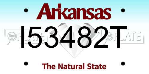 I53482T Arkansas License Plate