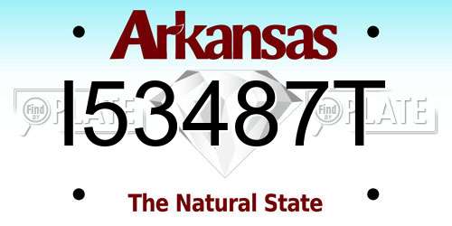I53487T Arkansas License Plate