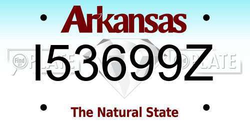 I53699Z Arkansas License Plate