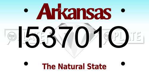 I53701O Arkansas License Plate