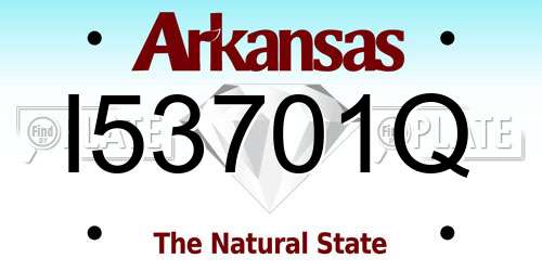 I53701Q Arkansas License Plate