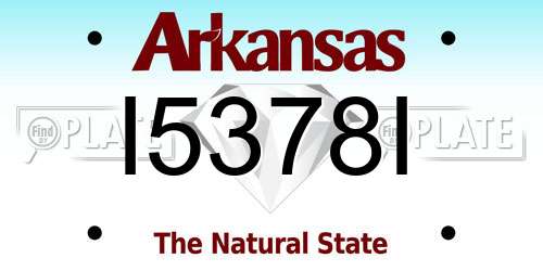 I5378I Arkansas License Plate