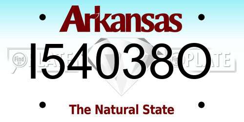 I54038O Arkansas License Plate