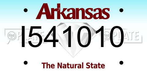 I541010 Arkansas License Plate