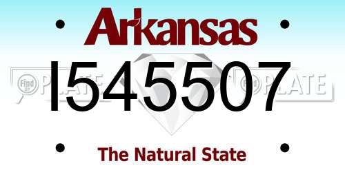 I545507 Arkansas License Plate
