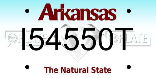 I54550T Arkansas License Plate