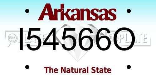 I54566O Arkansas License Plate