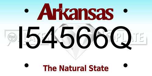 I54566Q Arkansas License Plate