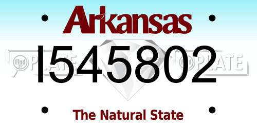 I545802 Arkansas License Plate
