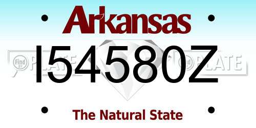 I54580Z Arkansas License Plate