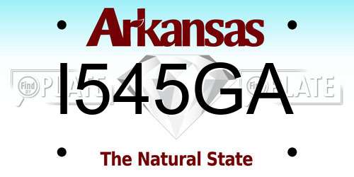 I545GA Arkansas License Plate