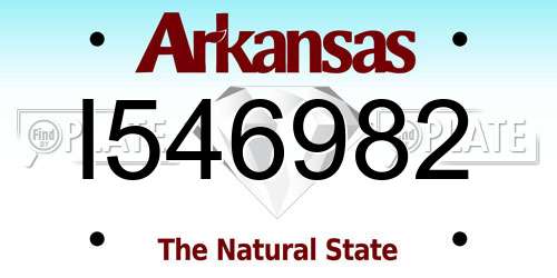 I546982 Arkansas License Plate