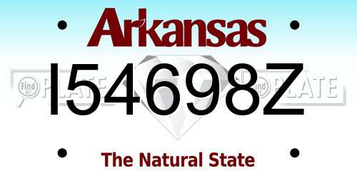 I54698Z Arkansas License Plate