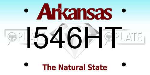 I546HT Arkansas License Plate