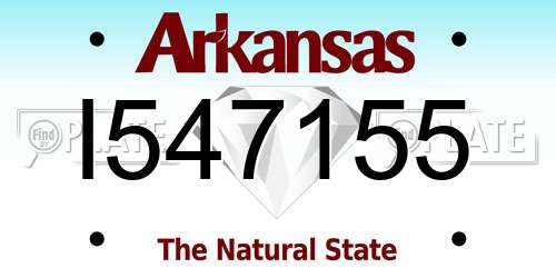 I547155 Arkansas License Plate