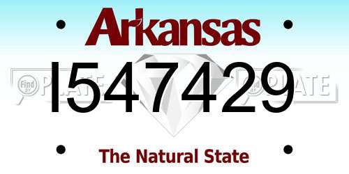I547429 Arkansas License Plate