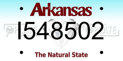 I548502 Arkansas License Plate
