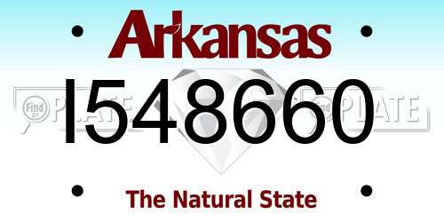 I548660 Arkansas License Plate