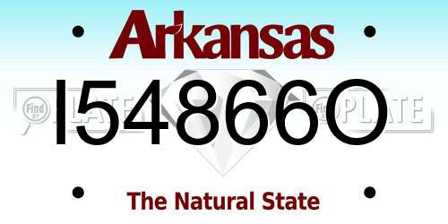 I54866O Arkansas License Plate