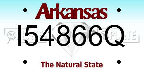 I54866Q Arkansas License Plate