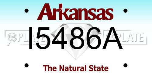 I5486A Arkansas License Plate