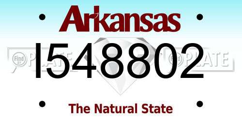 I548802 Arkansas License Plate