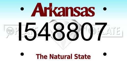I548807 Arkansas License Plate