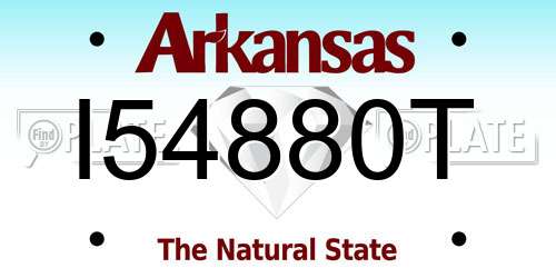 I54880T Arkansas License Plate