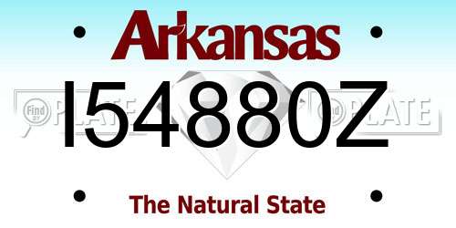 I54880Z Arkansas License Plate