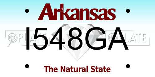I548GA Arkansas License Plate