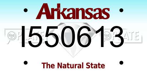 I550613 Arkansas License Plate