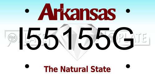 I55155G Arkansas License Plate