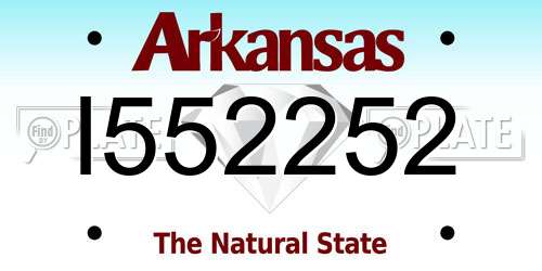 I552252 Arkansas License Plate
