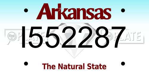 I552287 Arkansas License Plate